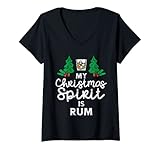 Photo Gallery donna my christmas spirit is rum pigiama natalizio pjs uomo donna maglietta con collo a v Photo Gallery donna my christmas spirit is rum pigiama natalizio pjs uomo donna maglietta con collo a v