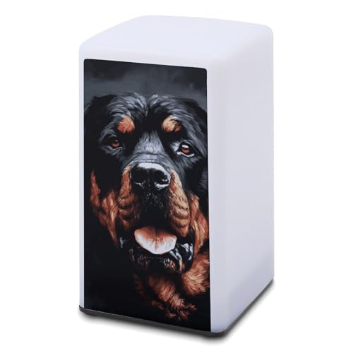 Lampe de bureau à intensité variable et piles au design rottweiler
