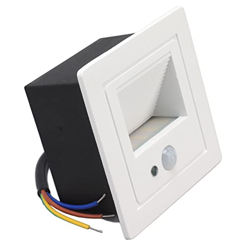 Haofy Lampada da Parete Ad Angolo a LED Lampada da Incasso a Induzione per Corpo in Vernice Bianca Calda da Incasso per Lampada da Parete Ad Angolo per Scale