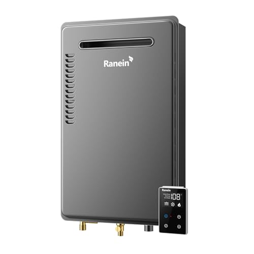 Ranein Tankless Water Heater, Outdoor Max 5.3 GPM, 130,000 BTU Instant Hot Water Heater