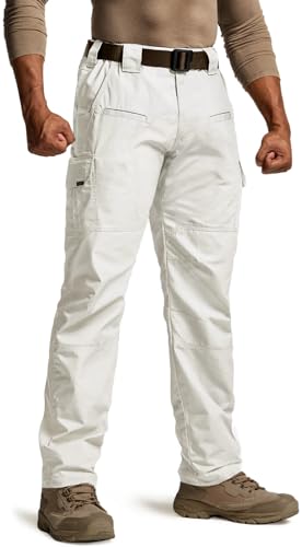 Image of CQR Men's Tactical Pants, Water Resistant Ripstop Cargo Pants, Lightweight EDC Work Hiking Pants, Outdoor Apparel
