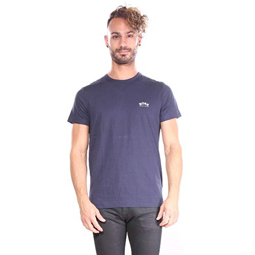 T-shirt basique Hugo Boss marine : l'essentiel élégant pour le style casual masculin en M