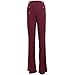 XUNRYAN Women's Business Suit Pants Formal Work Trousers High Waist Casual Button Flare Pants Winter Fall Fashion Outfit Wine