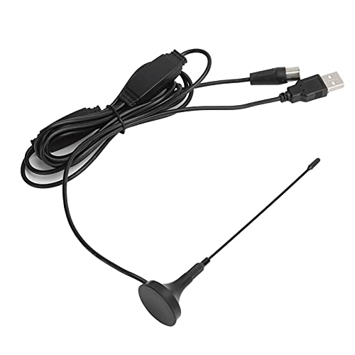 Generic Antena HDTV Digital Activa con Base de Ventosa 174 230 MHz/470 862 MHz para una Recepción Clara de Canales de TV en Interiores