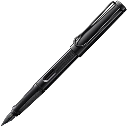 Image of Lamy safari meteorite Fountain Pen with Ergonomic Grip and Polished Steel Nib in Line Width M Robust ASA Plastic Includes Ink Cartridge T 10 Blue Right-Handed