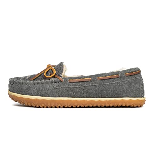 Chaussons mocassins en daim Tilia pour cocooning et détentes hivernales