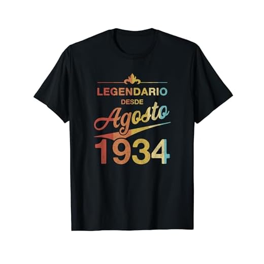 90 cumpleaños Nacido en Agosto de 1934 Vintage 90 años Camiseta