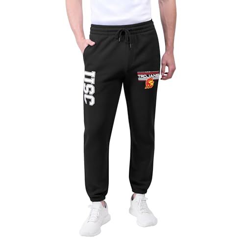 Ultra Game Men's Standard NCAA Official Super Soft Game Day Jogger Sweatpants, Black