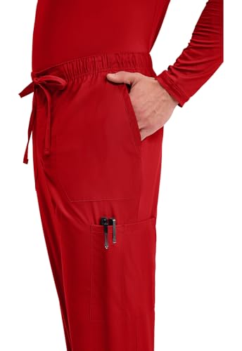 Image of Cherokee Scrubs for Men Tapered Leg Mens Cargo Scrub Pants-5 Pockets,Drawstring,2 Way Stretch Medical Scrub Bottom-WW190