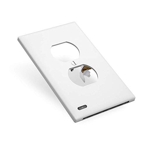 Snappower 4 Pack Guidelight 2 [For Duplex Outlets] - Replaces Plug-In Night Light - Electrical Receptacle Wall Plate With Led Night Lights - Auto On/Off Sensor - (Duplex, White) #TOP7