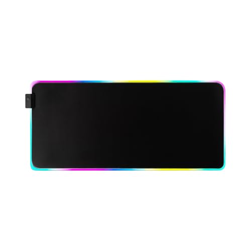 Image of RGB Gaming Mouse Pad-14 Light Modes, Extended Soft LED Mouse Pad, Anti-Slip Rubber Base, Computer Keyboard Large Mousepad Mat, Waterproof Mousepads (25.6 * 11.6 Inch)