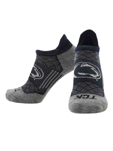 NCAA No Show Tab Socks - Penn State Nittany Lions Navy Blue/White Large