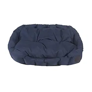 TopDog Premium Pet Bed - Rib-Stock Oval Lounger, Navy - Small