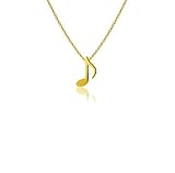 Gold Plated Music Note Pendant by Dayna Designs