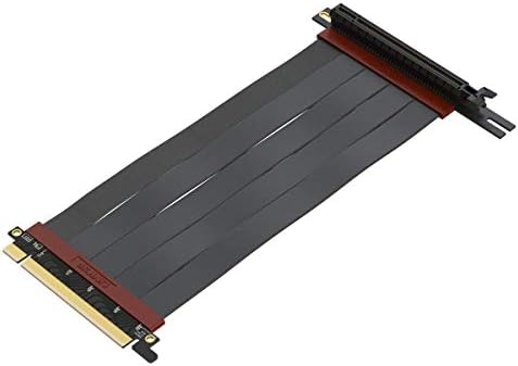 LINKUP - Ultra PCIe 4.0 X16 Riser Cable [RTX4090 RX6950XT x570 B550 Z690 Tested] Shielded Extreme High-Speed Vertical Mount Gaming PCI Express Gen4Straight Socket (20cm) Gen 3.0 TT CompatibleWhite