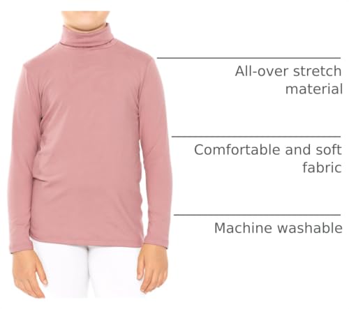 Image of STRETCH IS COMFORT Girl's Oh So Soft Long Sleeve Turtleneck | Youth Size 2-16