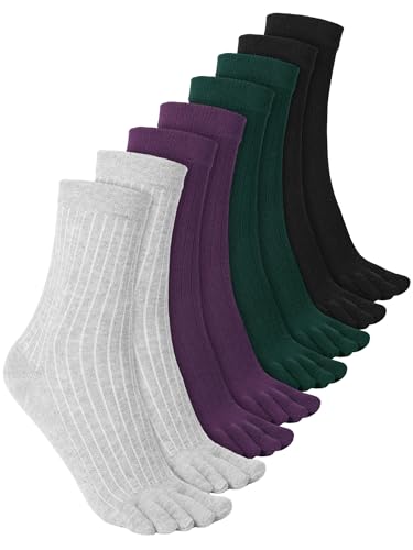 Image of Bencailor 4 /12Pairs Women Toe Sock Five Toe Sock