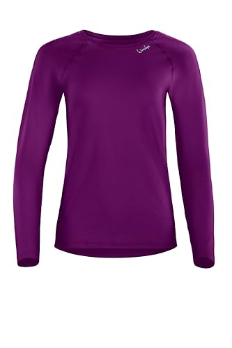 WINSHAPE Damen Light and Soft Long Sleeve Top Aet118ls Yoga-Shirt, Lila, S EU
