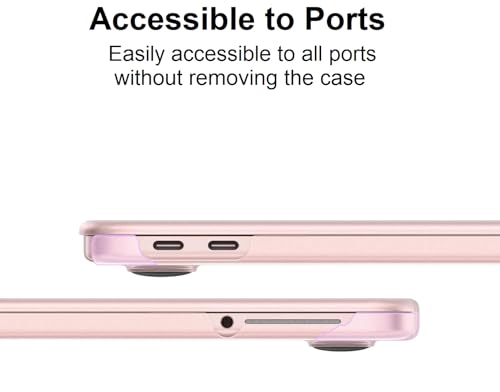 Image of Midkart Matte Finish Case Compatible with MacBook Neo 13 inch 2026 Release Model A3404 A18 Pro Chip Ultra Thin 3 in 1 Kit Exact Fit Fingerprints Resistant Protective Hard Shell Cover, Blush Clear