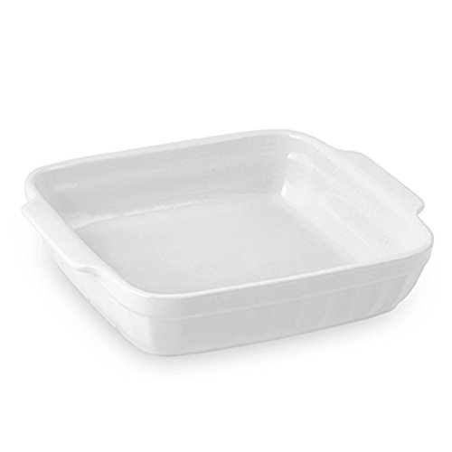 Home Pirofila Quadrata, 20x17x5 cm, Ceramica, Bianco