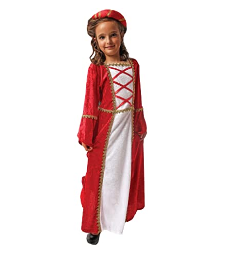 Juguetutto - Disfraz Princesa Medieval Rojo para niña (5-6 años)