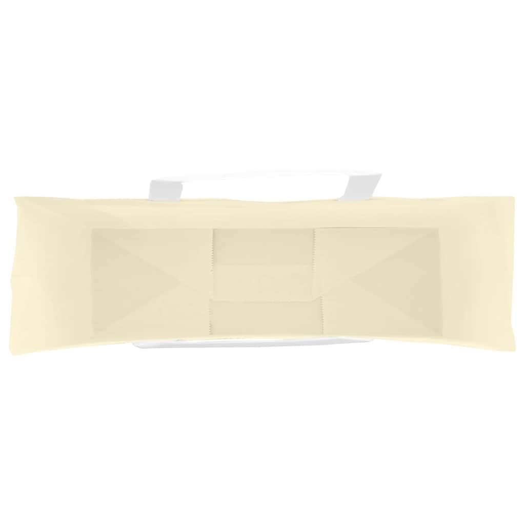 Papiertüten aus Kraftpapier, 250 Stück, mit gelben Griffen, 54 x 15 x 49 cm, Geschenktüten aus Papier für Einkaufen, Partys und nachhaltige Verpackung