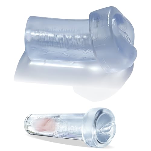 Clear Mens Penis Pump Sleeve Masturbator Sleeve Realistic Sleeve Replacement Seal Cap for Male Enhancement for Stronger and Larger Erections Pocket Vaginal Opening mountings Adult Sex Toys