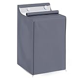 HYVAKUPPA 1Pack Washer and Dryer Covers Outdoor Washing Machine Cover for Top and Front Load 420D PU Waterproof Laundry Dryer Cover with Zipper and Storage Bag, W29”x D28”x H43” (Grey)