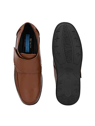 Image of Eego Italy Men's Genuine Leather Plus Size Formal Fastening Slip On Shoes