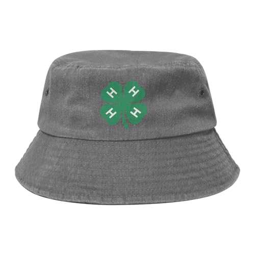 4-H Clover Bucket hat - Cotton Sun hat - Unisex