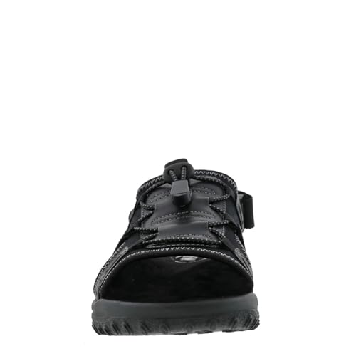 Drew Waves Men's Sandal with Removable Footbed Black Leather Combo - 10.5 6e3