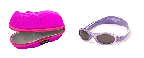 Coffret cadeau de bébé Hippopotame Rose et BabyBanz Lunettes de soleil Fleur de Lilas