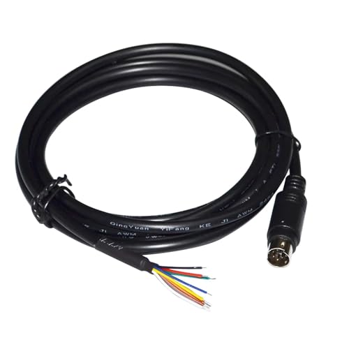 6PIN 8PIN Mini DIN Male Connector Serial Adapter Breakout Programming Cable(1.8m,MD8 Male)