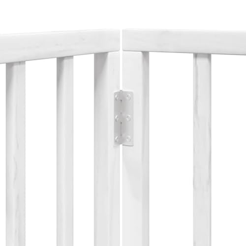 Vidaxl Cancello Cani Porta Pieghevole Bianco 6 Pannelli 300 Cm Pioppo - 7