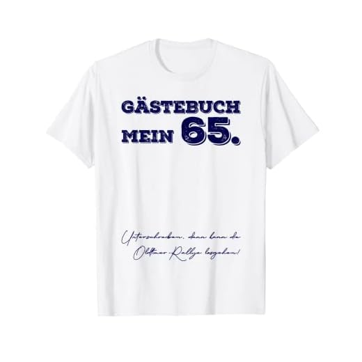 Hombre Libro de visitas para 65 cumpleaños, diseño de hombre antiguo Camiseta