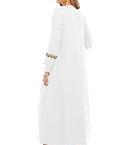 WSPLYSPJY Solid Color Abaya Dress for Women Muslim with Hijab Zipper Prayer Clothes Pockets Maxi Dubai Outfits
