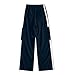gsatuba Sweat Pants for Girls Fashion Kids y2k Baggy Sweatpants Drawstring Waist Wide Leg Loose Joggers Teens Clothes Navy Girls Pants Size 15 Years