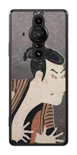 ClearView Sony Xperia PRO-I XQ-BE42用 プリント 背面 保護 フィルム 日本製 浮世絵プリント 東洲斎写楽 「三代目大谷鬼次の奴江戸兵衛」