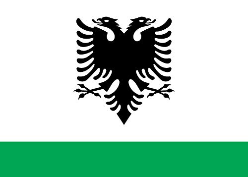 Drapeau XL Albanian Coast Guard Ensign de paysage grand format pour mât extérieur - 2