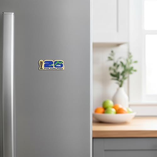Image of FIFA World Cup Tournament Logo Magnet - Officially Licensed FIFA World Cup Magnet - Vibrant Host City Design - Durable Strong Hold - Perfect for Fridges, Lockers & Collectors