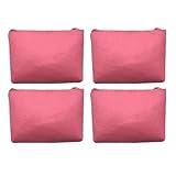 Versatile Felt Tech Organizer Bag for Laptop, Chargers, Cables & Accessories – Compact Lightweight Storage with Multiple Compartments, 4-Piece Set in Pink