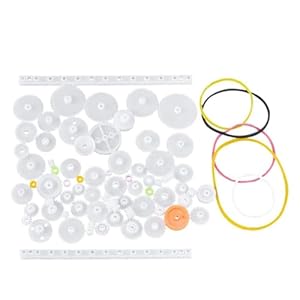 LEEQ FEP028 75-teiliges Kunststoff Zahnrad Set