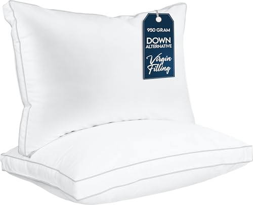 Utopia Bedding Bed Pillows for Sleeping Standard Size (White), Set of 2, Cooling Hotel Quality,...