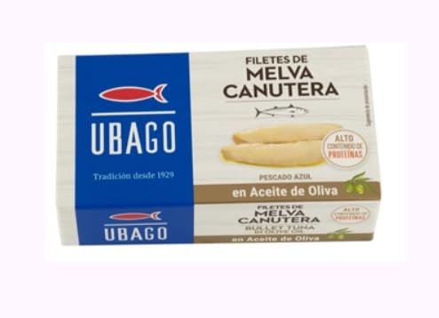 Melva Canutera Filets in Olivenöl, Blauer Fisch, Hoher Proteingehalt, 125g, 3er Pack