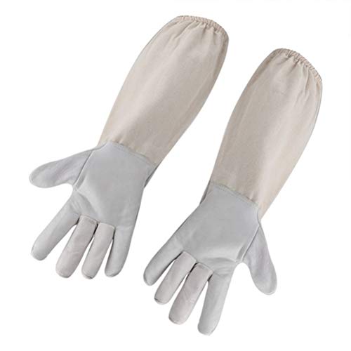 Mekta Bee Protective Clothing, Beekeeper Bee Gloves, Beekeeping Sheepskin Gloves Anti-Bite Beekeepers Accessories