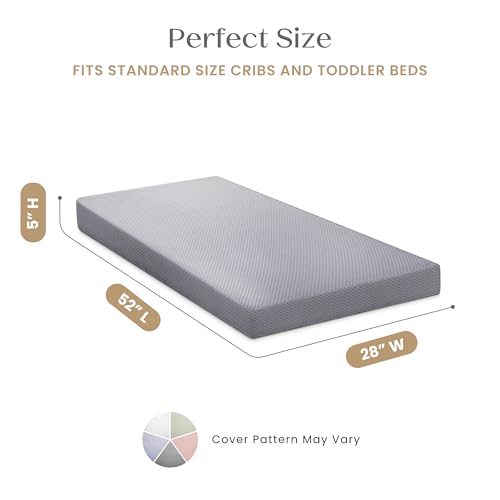 Image of Delta Children Twinkle Galaxy Breathable Crib Mattress and Toddler Mattress - Breathable Cover and Fiber Core, Machine Washable Cover, Waterproof, 7 Year Warranty, Made in USA