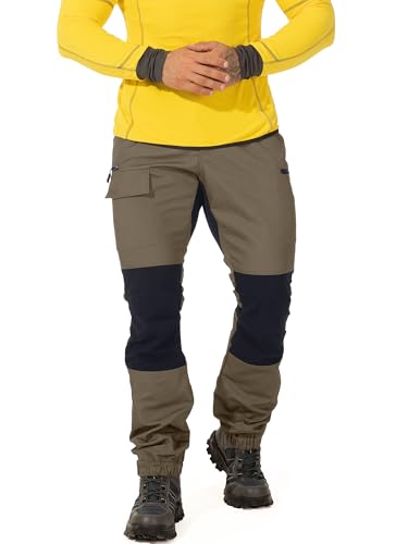 yeyity Wanderhose Herren Outdoor Hosen Robust Atmungsaktiv Langlebig Taktische Hose Arbeitshosen Männer zum Outdoor-Aktivitäten und Außenarbeiten(9925, Khaki,XL)