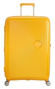 American Tourister Soundbox - Spinner L Erweiterbar Koffer, 77 cm, 97/110 L, Gelb (Golden Yellow)