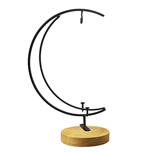 IAN MA汎用 ディスプレイ 風鈴の台 スタンド 台座 バナナスタンド インテリア 吊り型 ハンギング 植木鉢 おしゃれ ギャザリング ガーデニング プランター ハウスプランツ エクステリア 観葉植物 ガーデン スタンド 台 座 (Living-181-Square) (Living-A127-Month-wood)