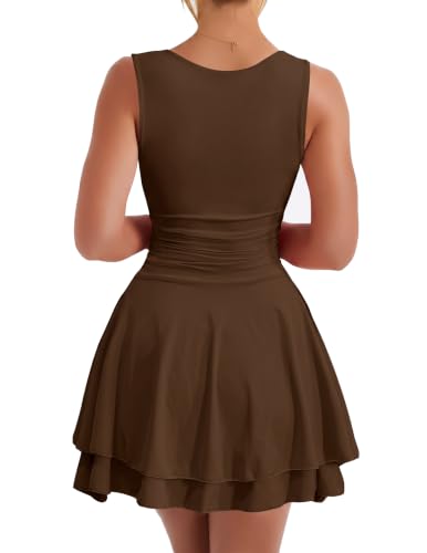 Image of Kaximil Women's Square Neck Ruffle Hem Party Mini Dress